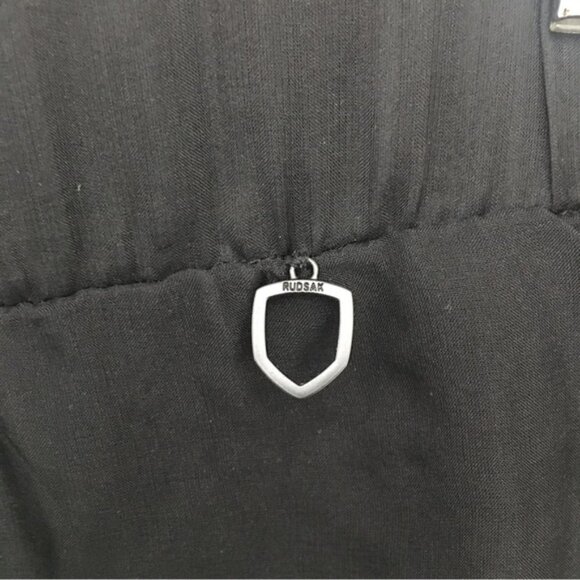 RUDSAK Black Double Layer Flowy Silk Pants - Picture 4 of 10